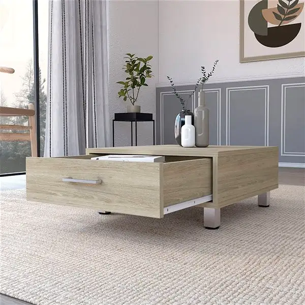 24 Beige And Light Gray Coffee Table