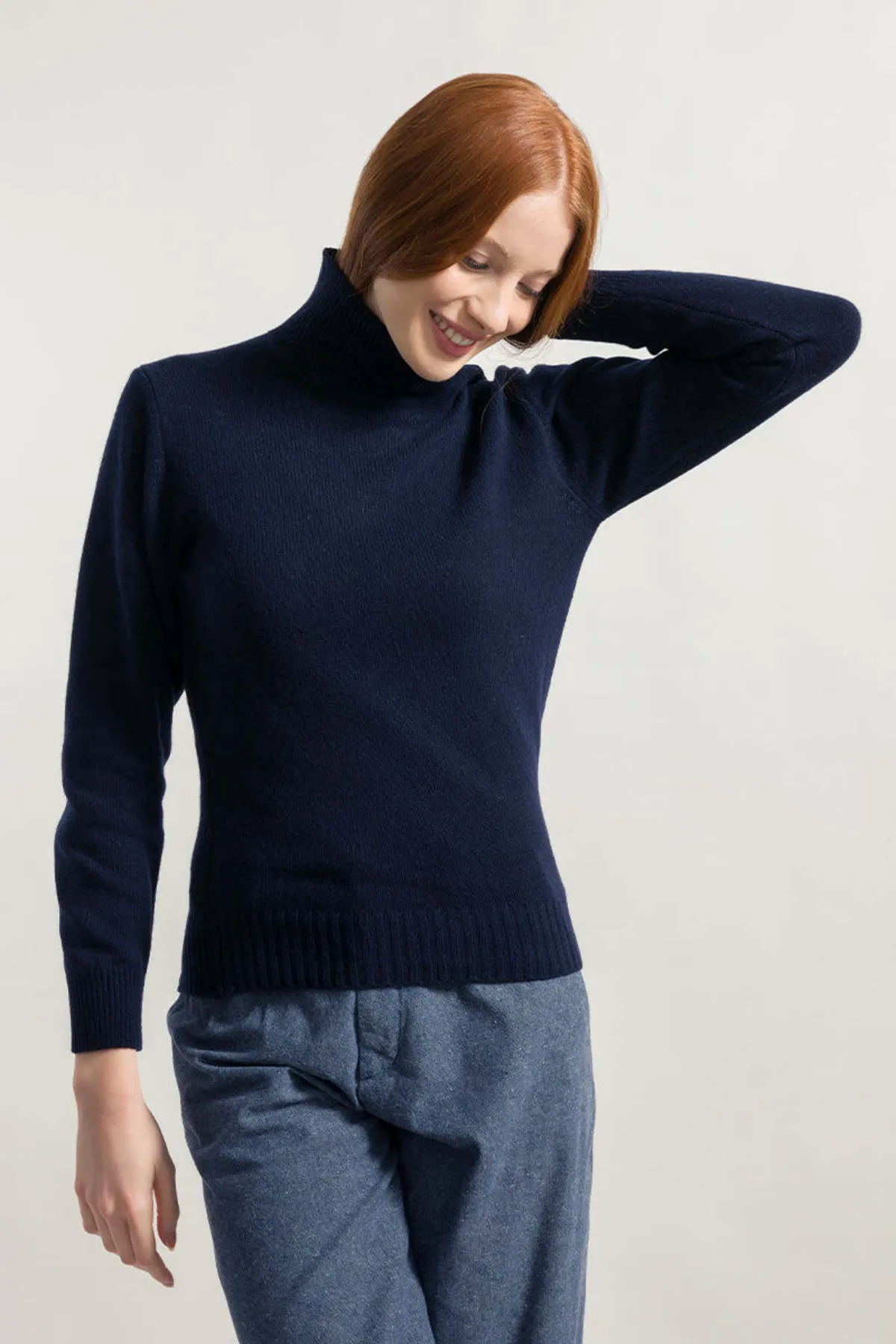 Ada Recycled Cashmere Sweater - Navy