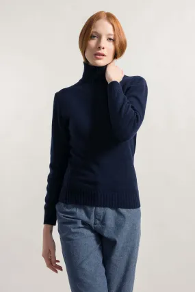 Ada Recycled Cashmere Sweater - Navy