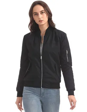 Aeropostale Solid Padded Bomber Jacket