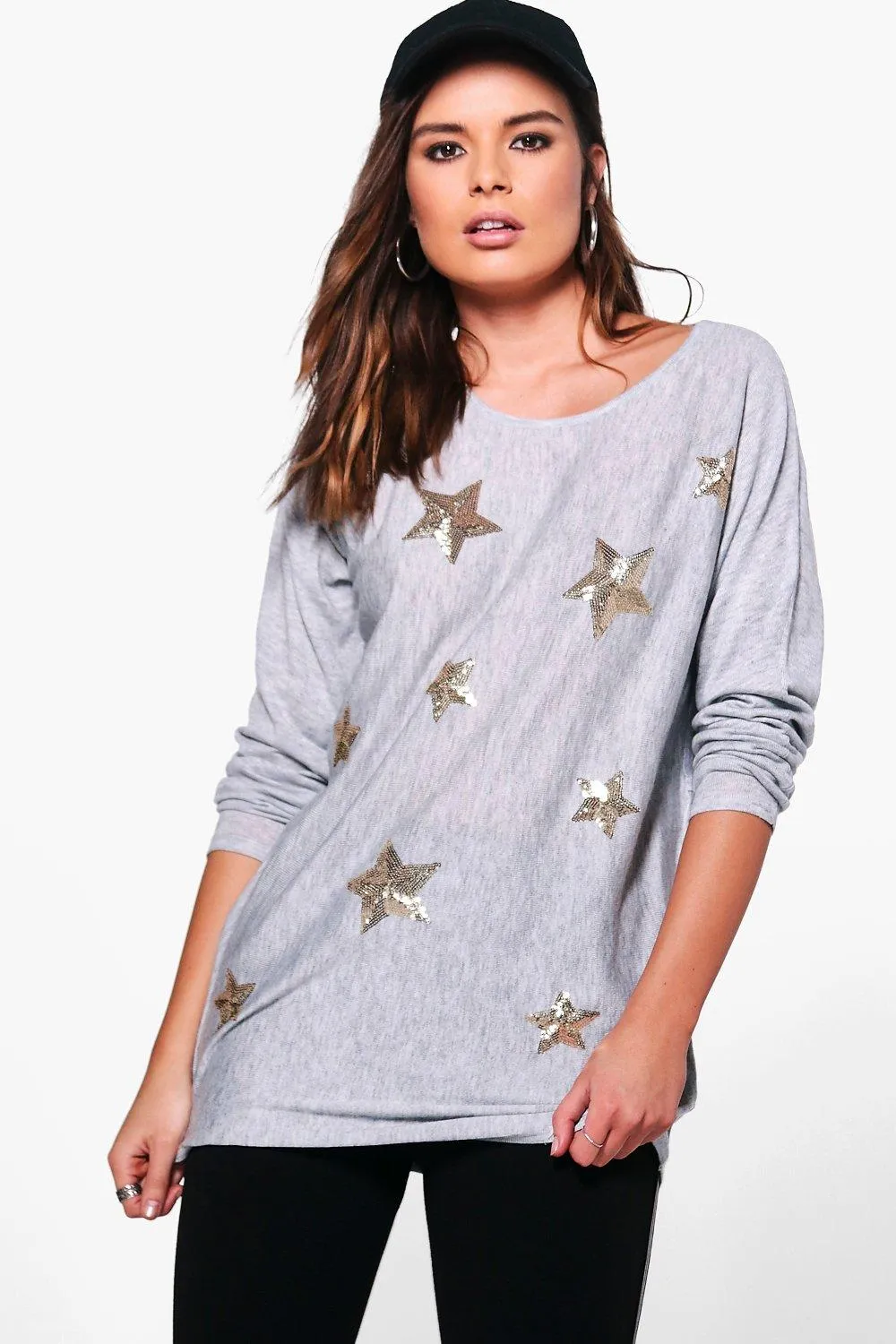 Aimee Sequin Star Sweater