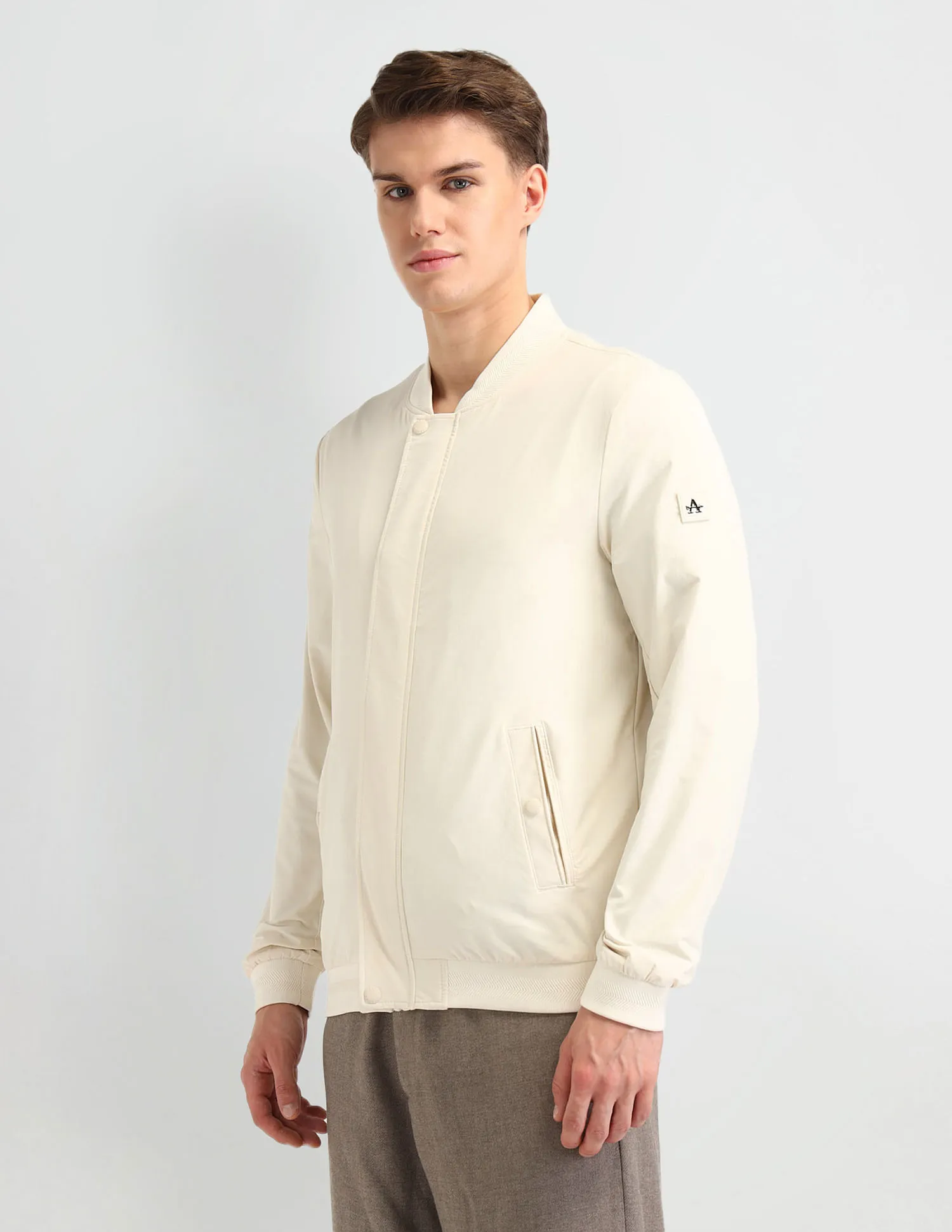 Arrow Solid Regular fit Jacket