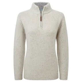 Aviemore Alpaca Mix 1/4 Zip Jumper                             Ivory