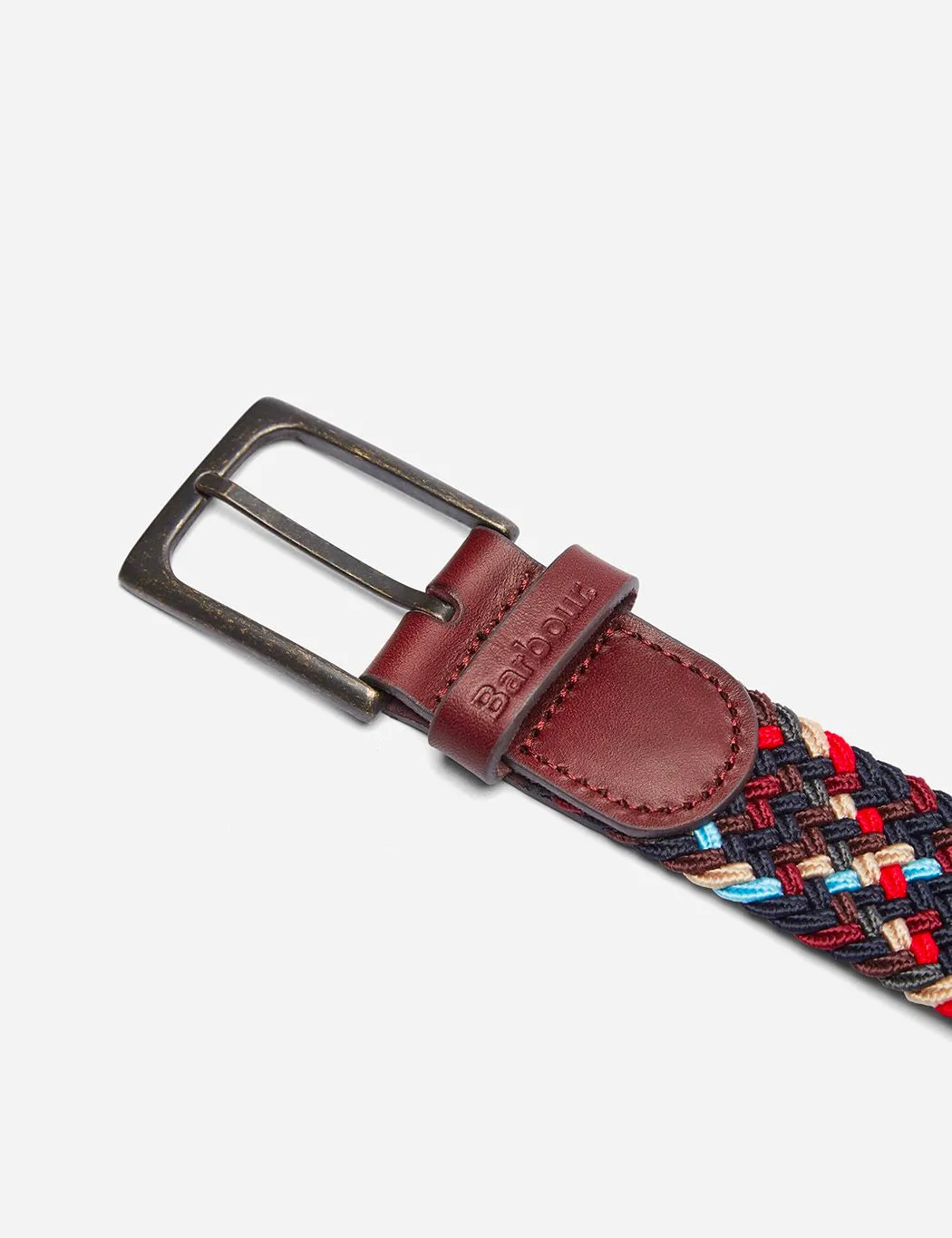 Barbour Ford Plaited Belt - Navy Mix