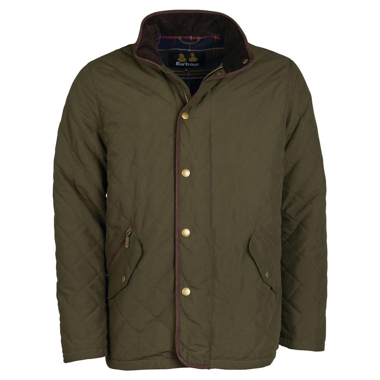 Barbour Waterproof Shoveler Quilt Dark Olive