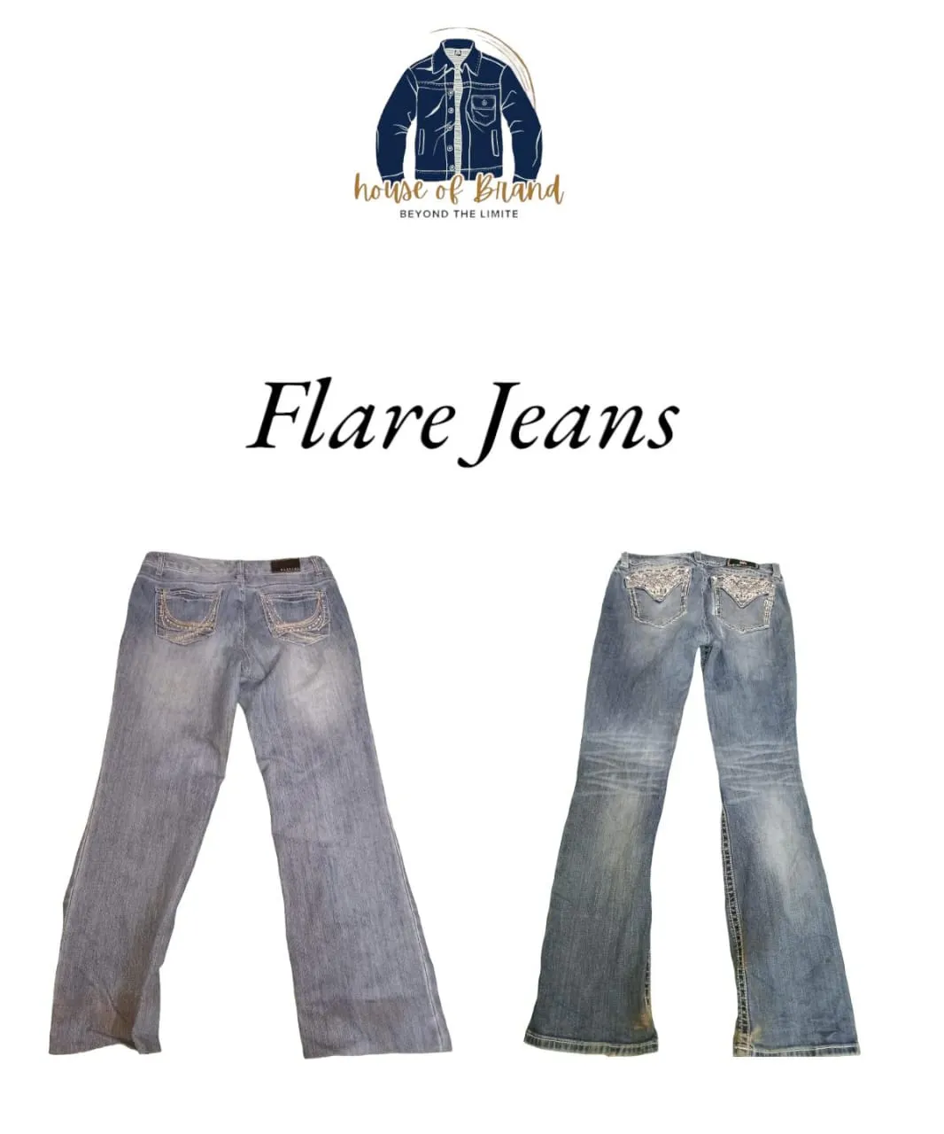 Beautiful style of flare jeans