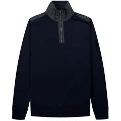 Belstaff  Kilmington 1/4 Zip Jumper Washed Navy