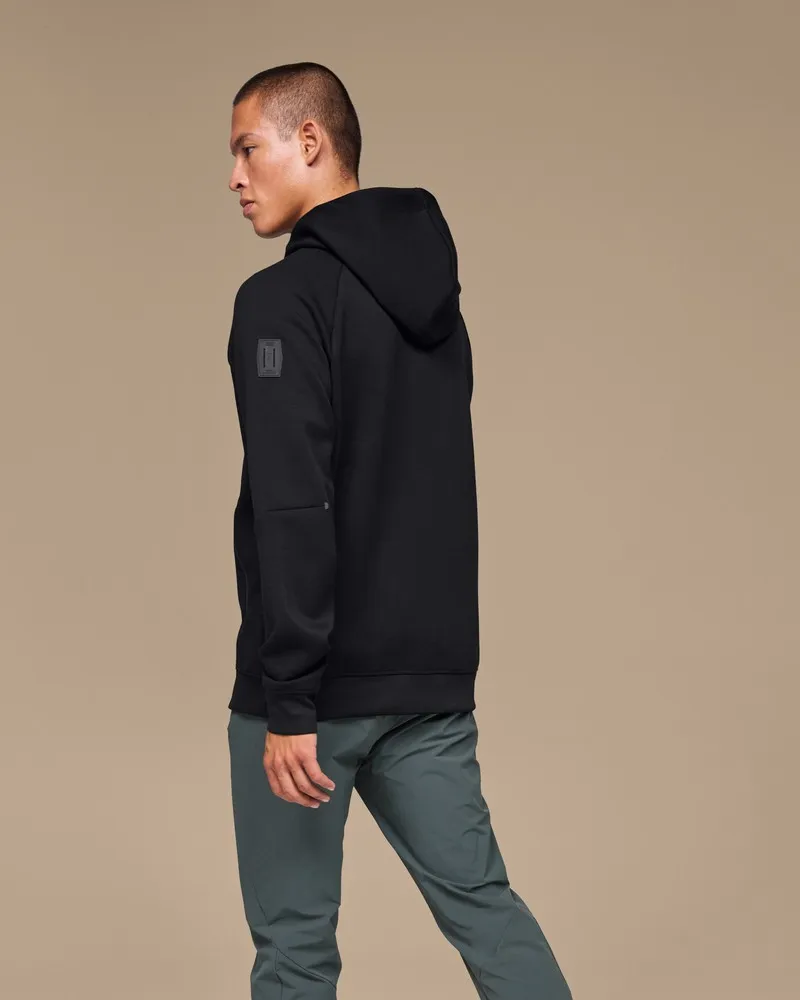 Black QC Zipped Hoodie | TI91-Y7CQ | On