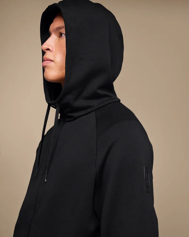 Black QC Zipped Hoodie | TI91-Y7CQ | On