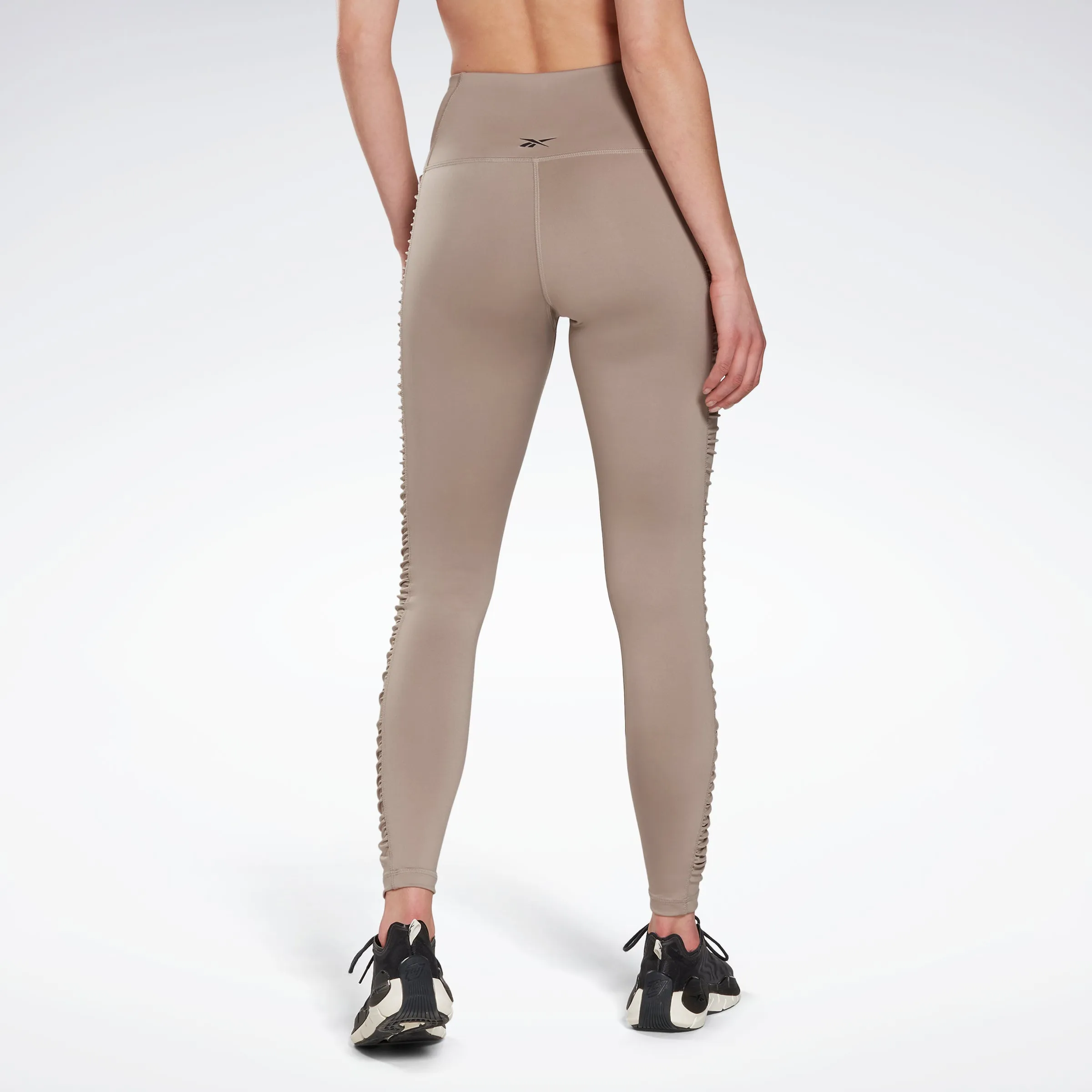 Bold High-Waisted Ruched Leggings Boulder Grey