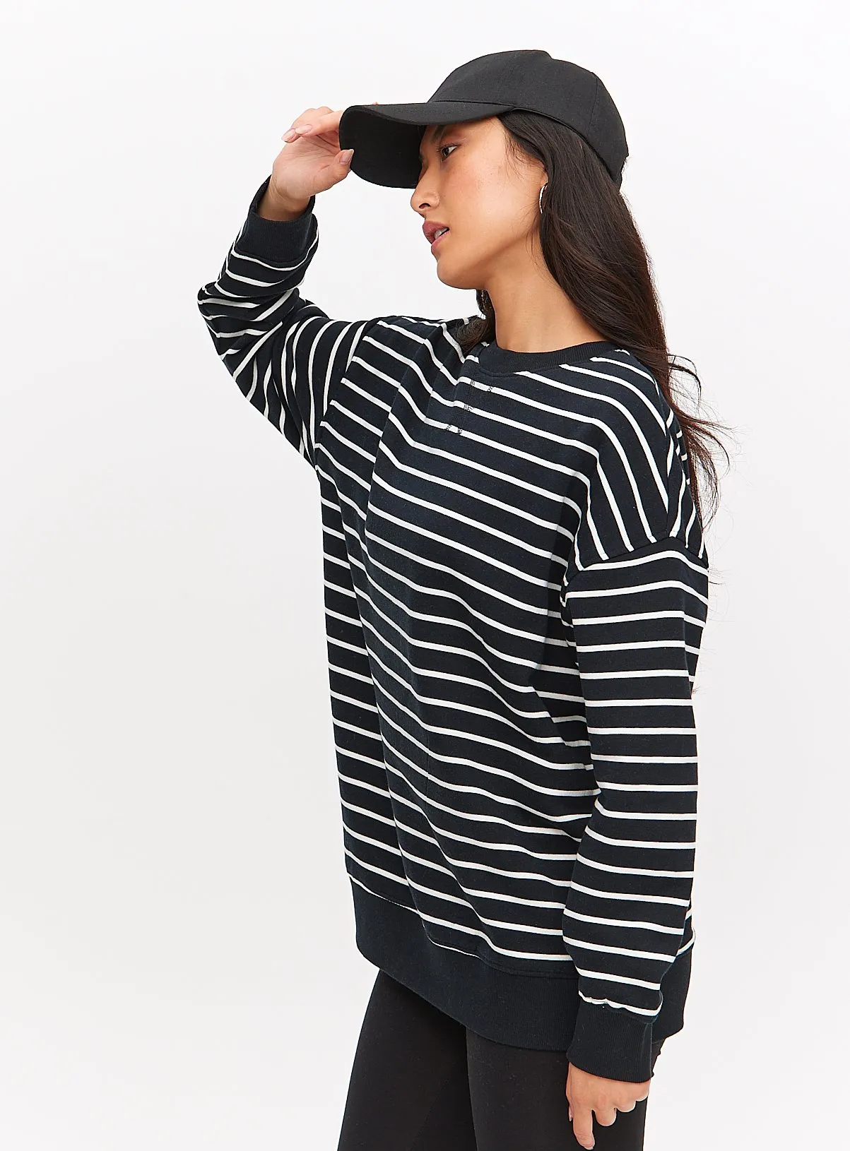 Buy Black Stripe Oversized Sweatshirt  M | Hoodies and sweatshirts | Tu