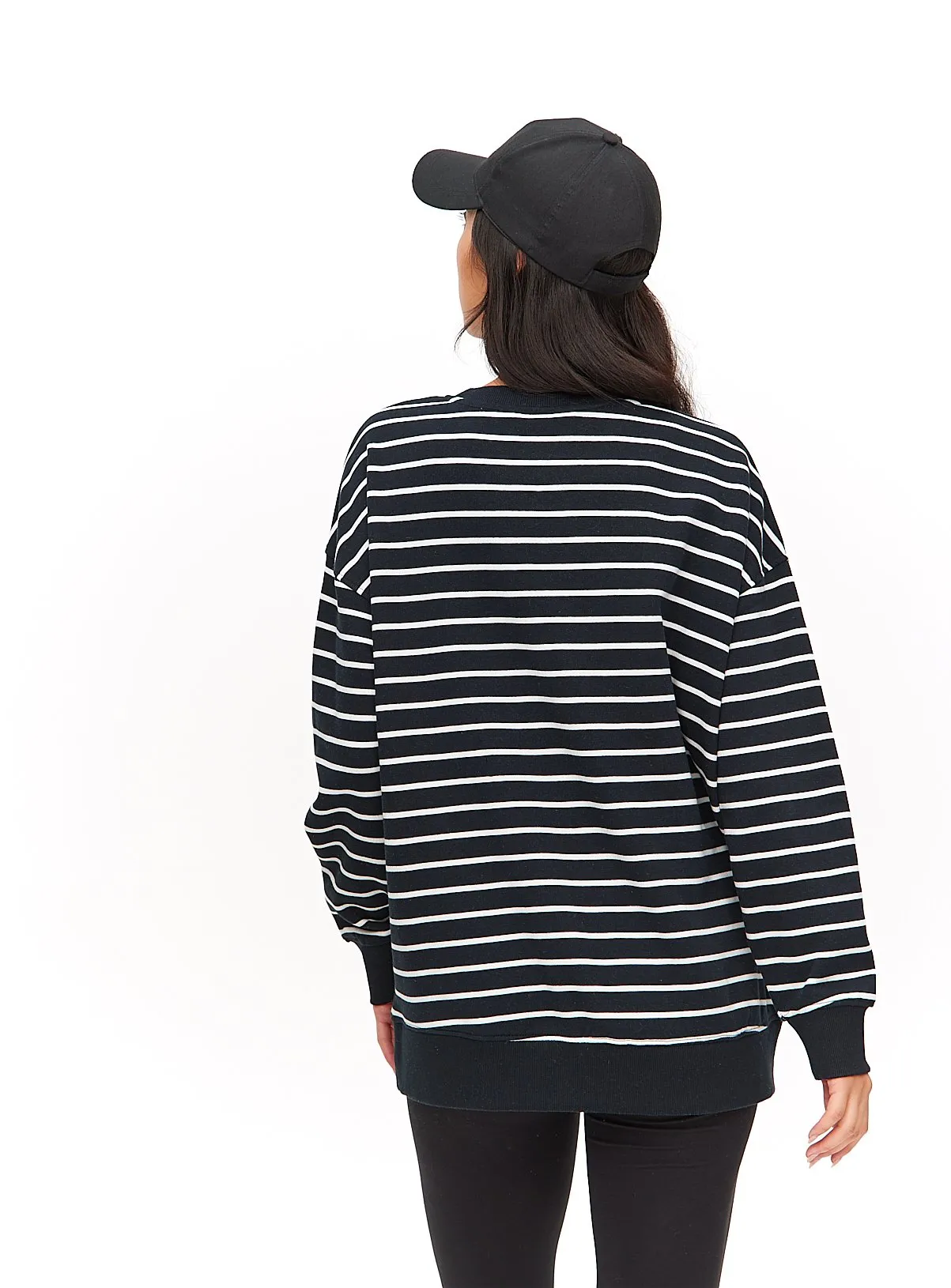 Buy Black Stripe Oversized Sweatshirt  M | Hoodies and sweatshirts | Tu