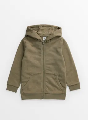 Buy Khaki Zip-Through Hoodie 1 year | Jumpers and hoodies | Tu