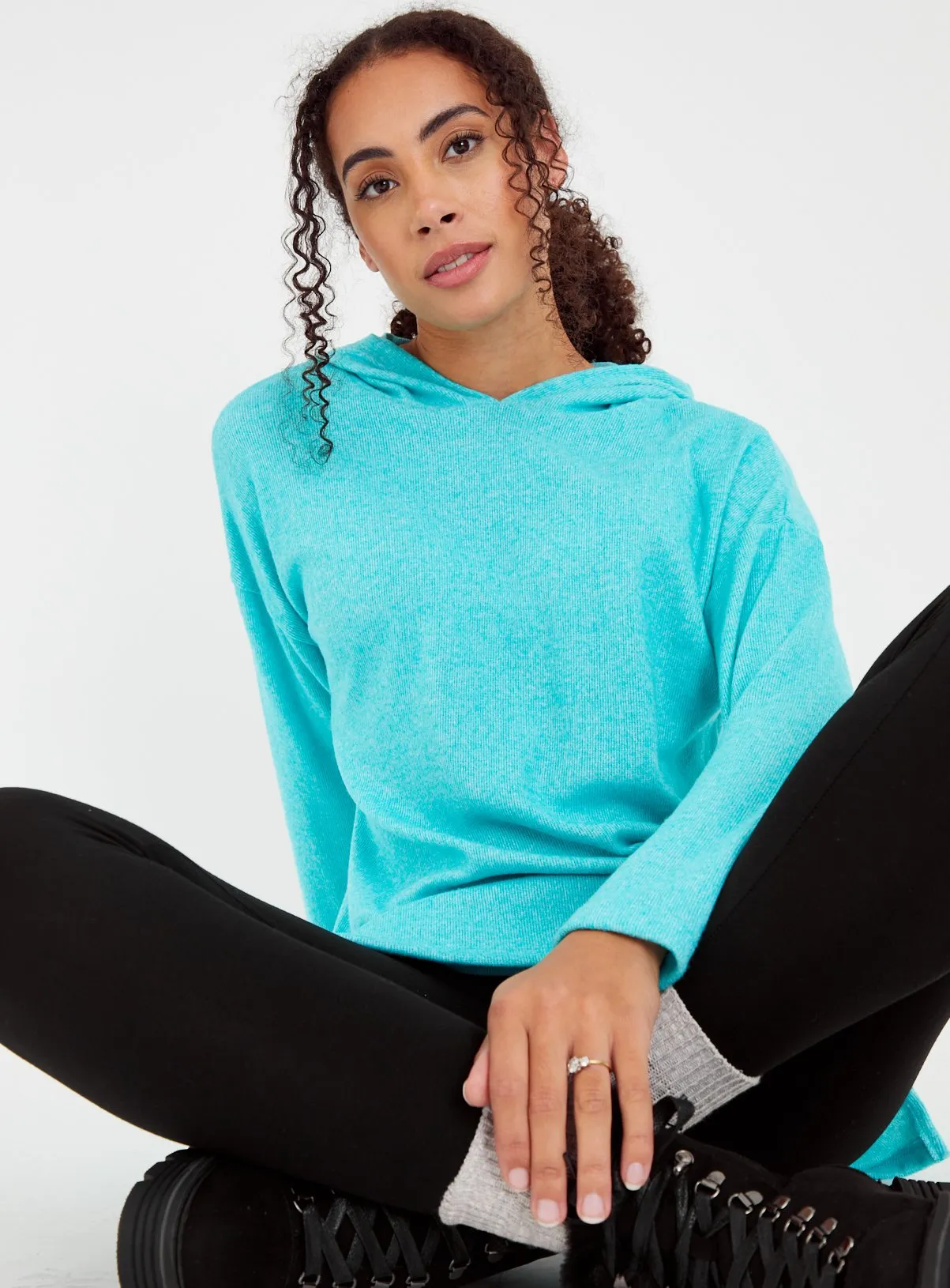 Buy Turquoise Soft Touch Coord Hoodie 16 | Hoodies and sweatshirts | Tu