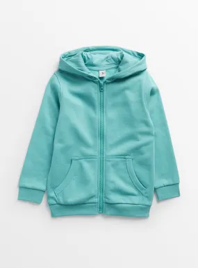 Buy Turquoise Zip-Through Hoodie 1 year | Jumpers and hoodies | Tu