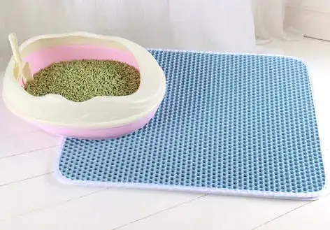 Cat Litter Mat With Gift Double Layer Waterproof Pet Litter Box Mat Non-slip Sand Cat Pad Washable Bed Mat Clean Pad Products