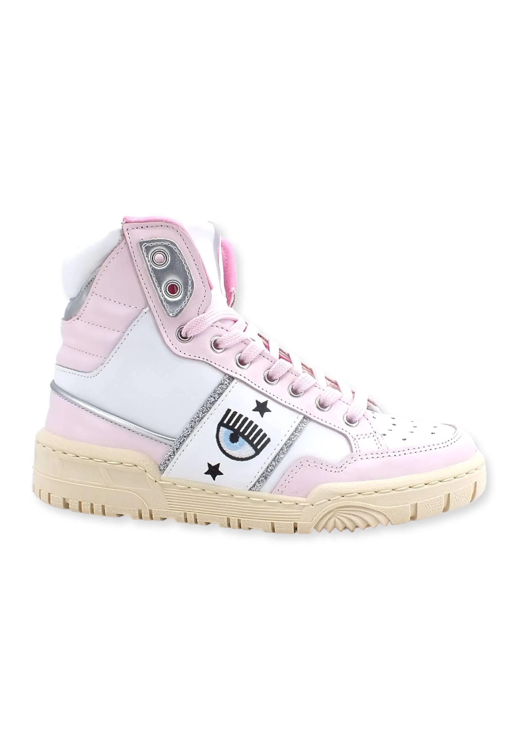 CHIARA FERRAGNI Sneaker High Donna White Light Pink CF3006-171