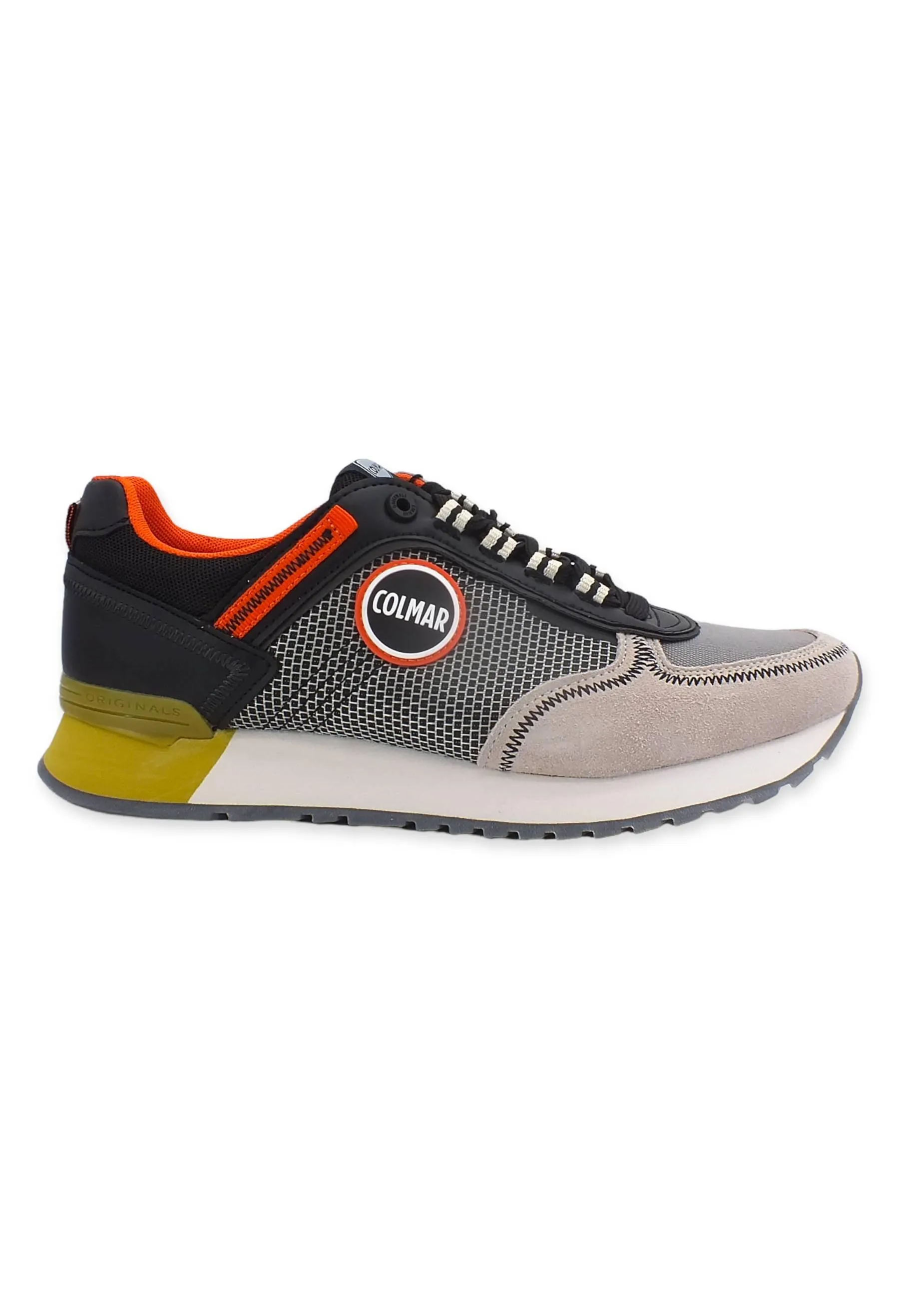 COLMAR Sneaker Uomo Black Ochre Beige TRAVIS SPORT MAGNET