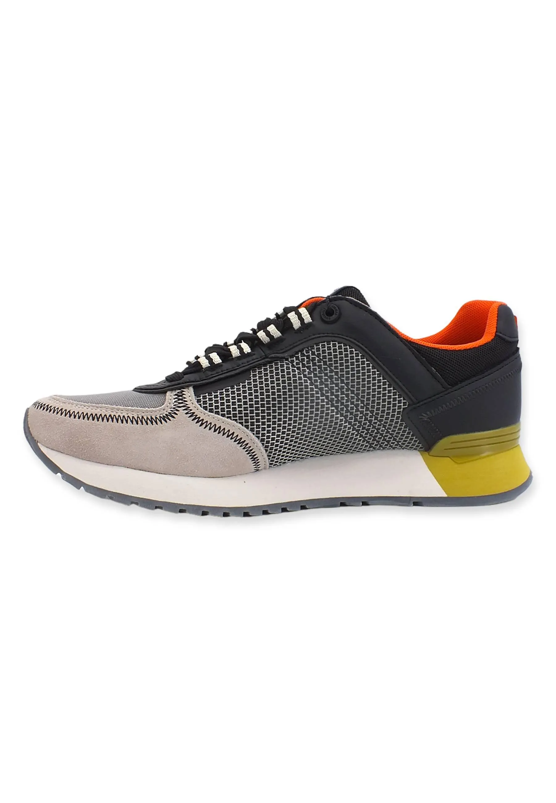 COLMAR Sneaker Uomo Black Ochre Beige TRAVIS SPORT MAGNET