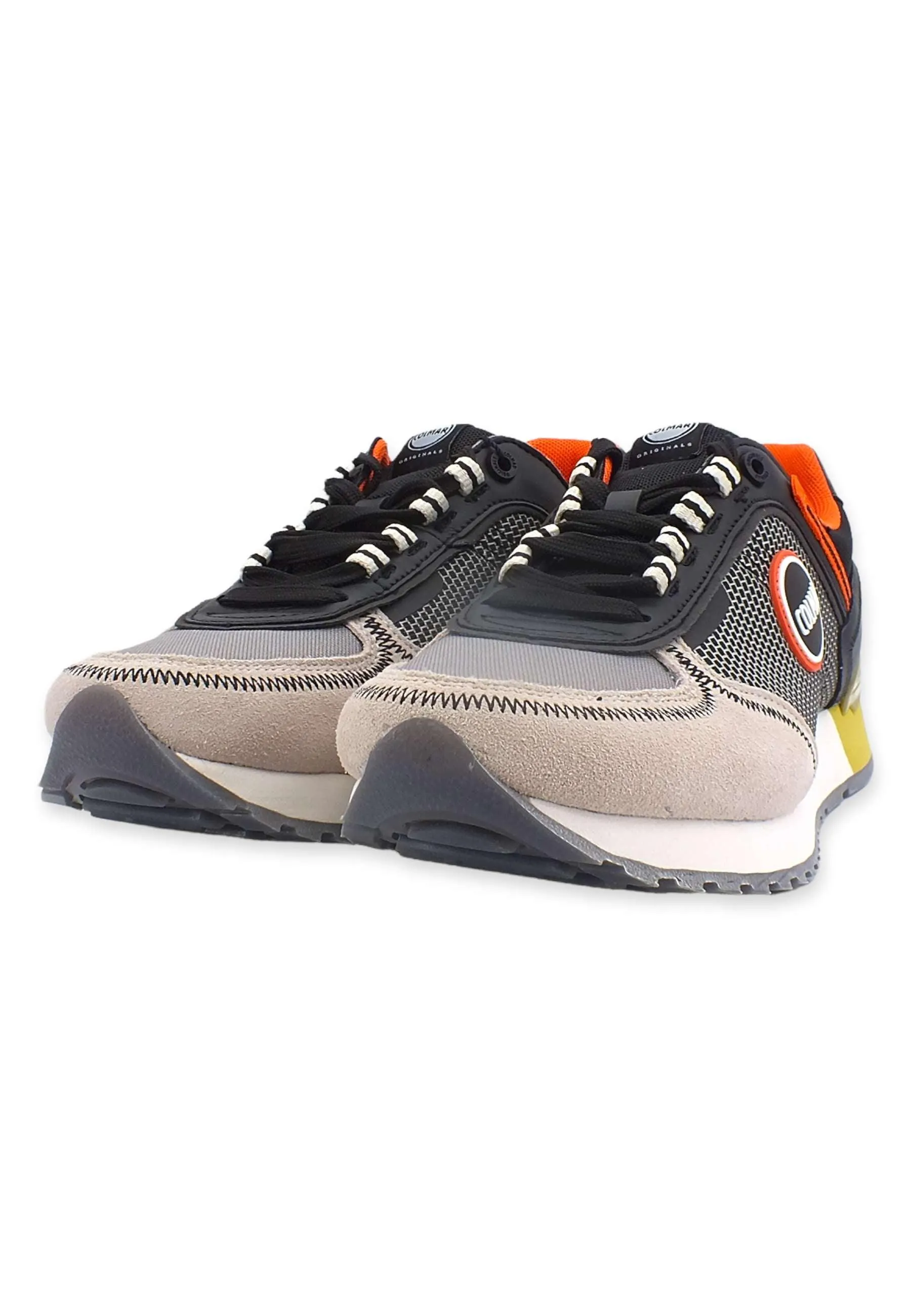 COLMAR Sneaker Uomo Black Ochre Beige TRAVIS SPORT MAGNET