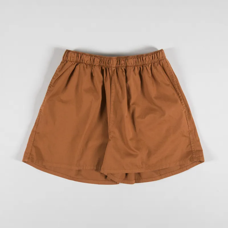 Colorful Standard Womens Organic Twill Shorts Ginger Brown