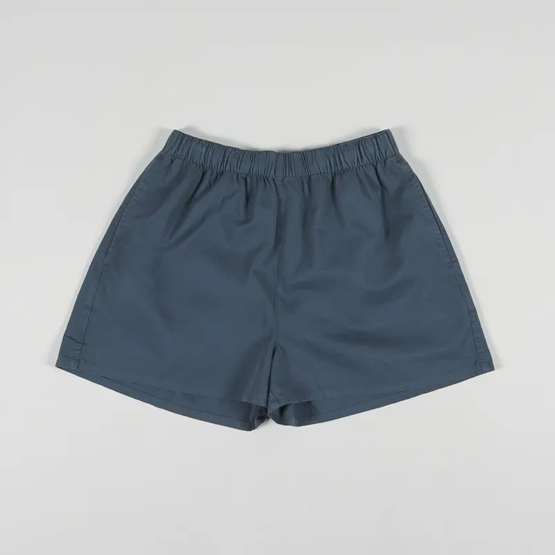 Colorful Standard Womens Organic Twill Shorts Petrol Blue