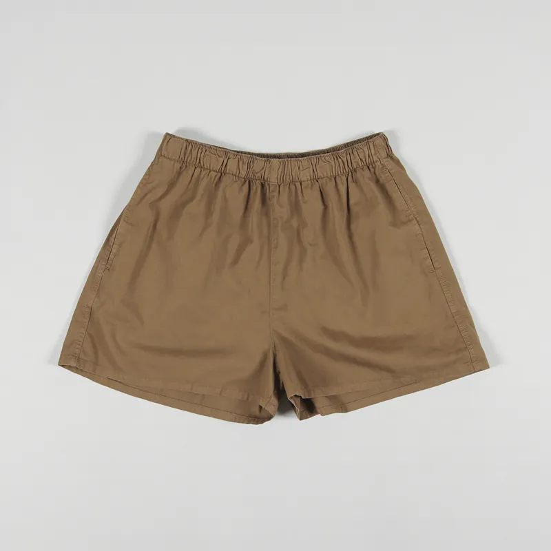 Colorful Standard Womens Organic Twill Shorts Sahara Camel