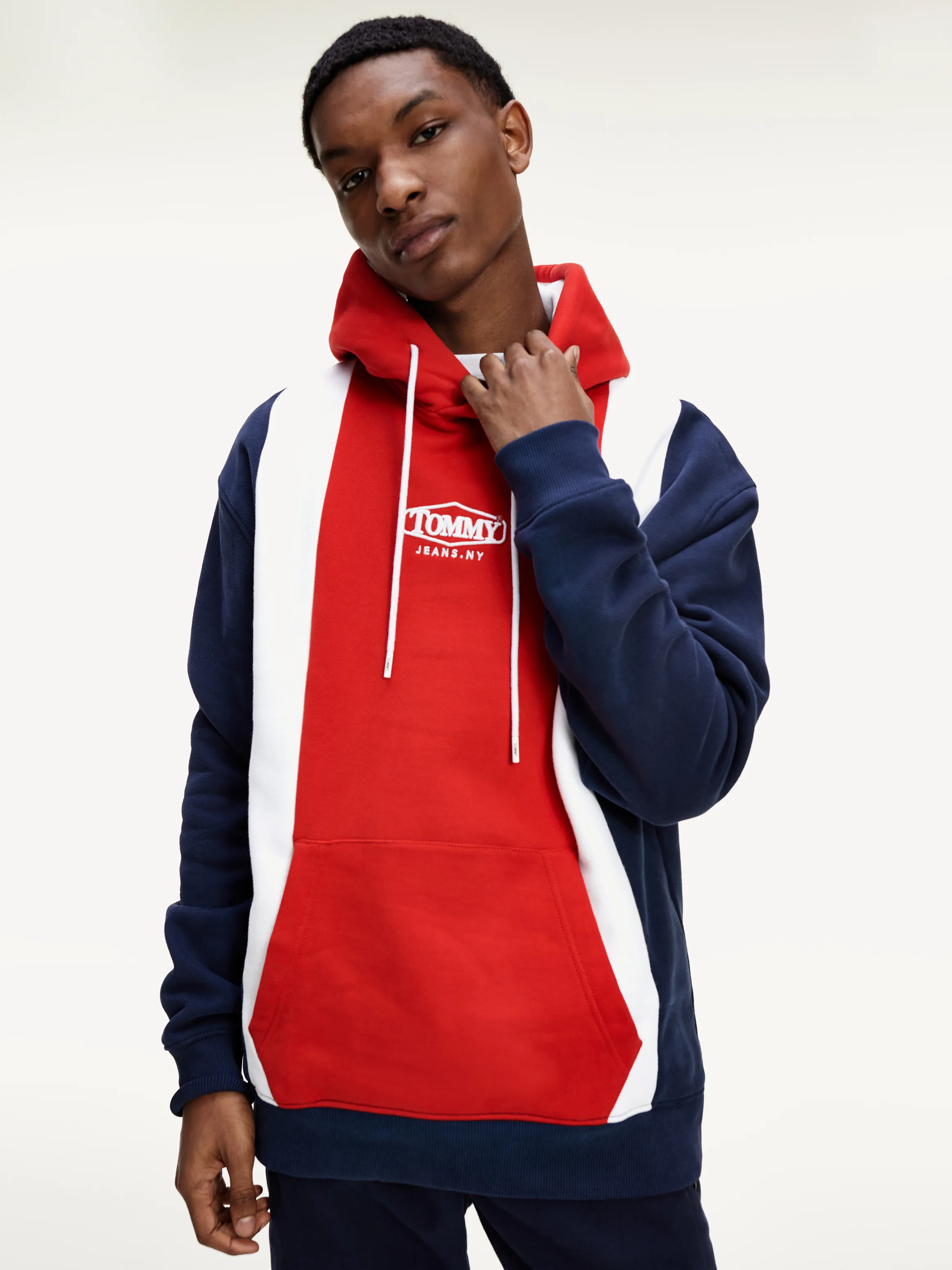 Colour-blocked Organic Cotton Fleece Hoodie | Sweatshirts & Hoodies | Tommy Hilfiger