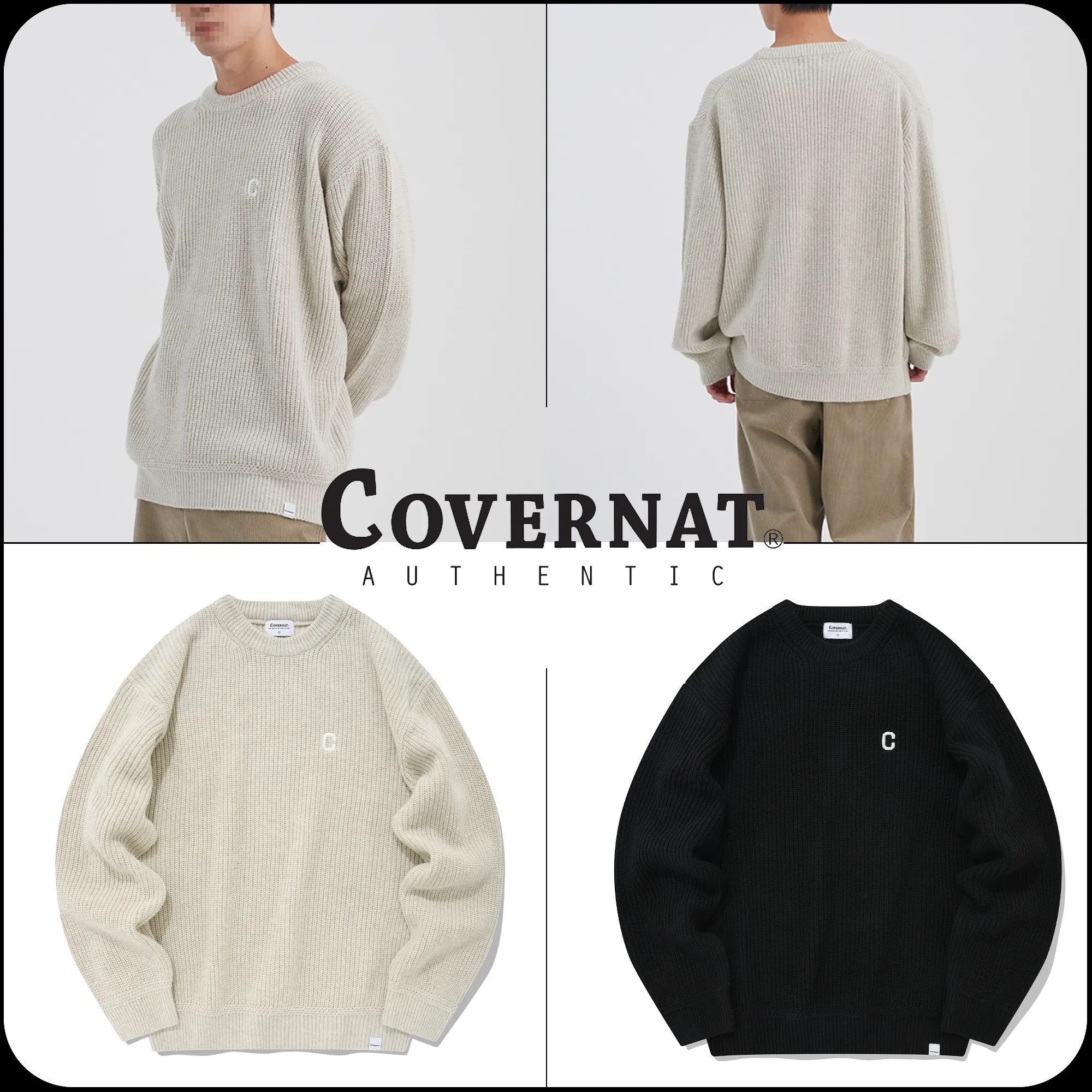 COVERNAT  |[COVERNAT]★Lambswool Heavy Gauge Crew Neck Knit