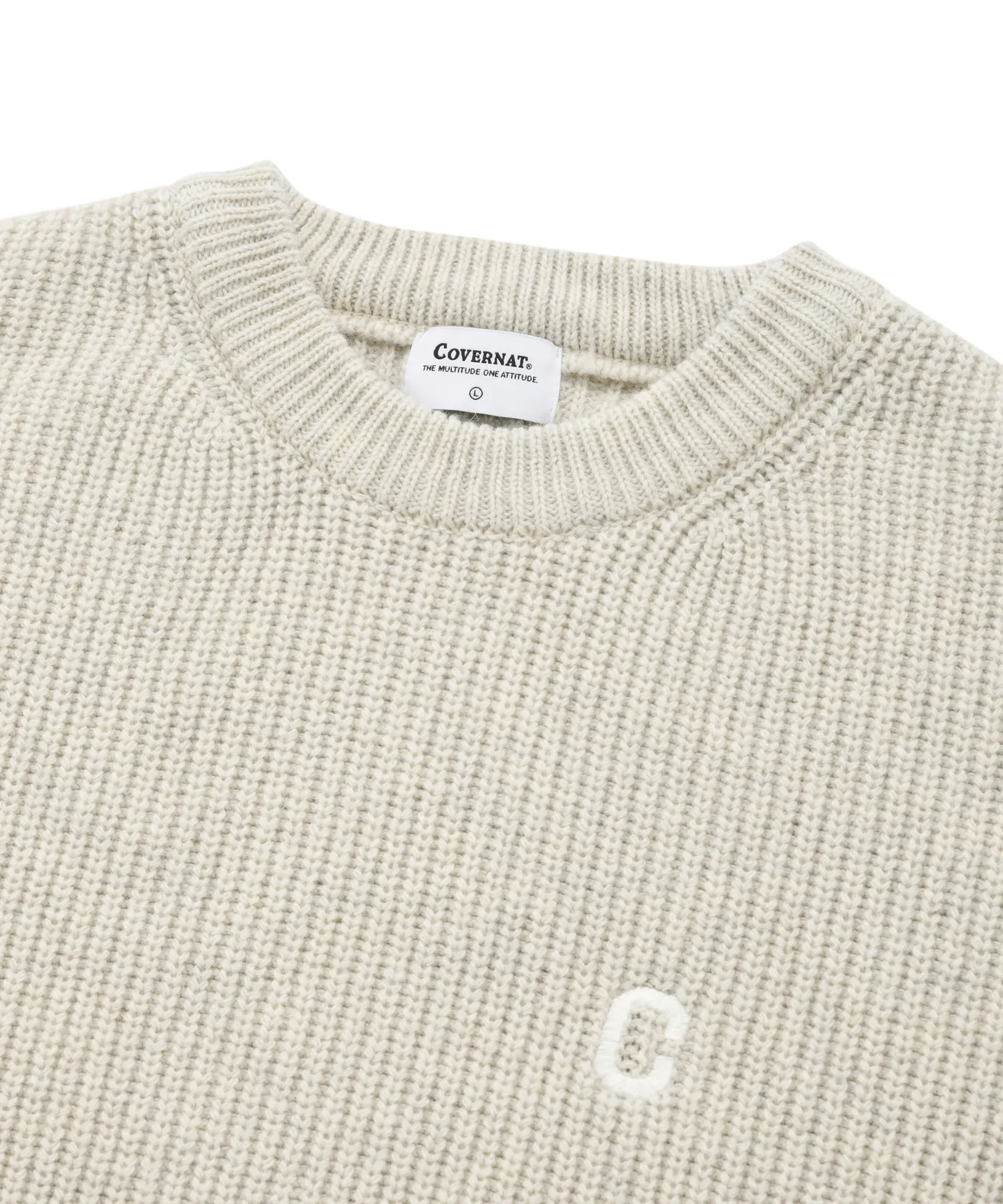 COVERNAT  |[COVERNAT]★Lambswool Heavy Gauge Crew Neck Knit