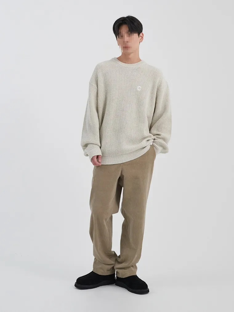 COVERNAT  |[COVERNAT]★Lambswool Heavy Gauge Crew Neck Knit