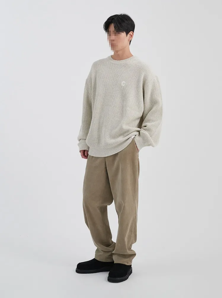 COVERNAT  |[COVERNAT]★Lambswool Heavy Gauge Crew Neck Knit