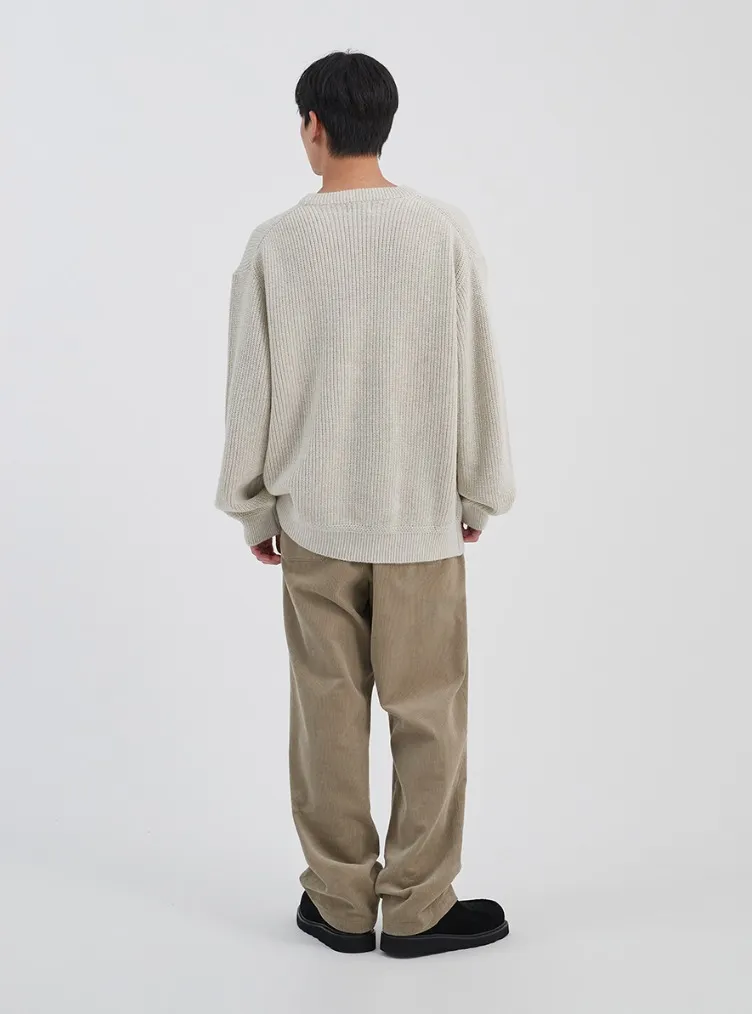 COVERNAT  |[COVERNAT]★Lambswool Heavy Gauge Crew Neck Knit