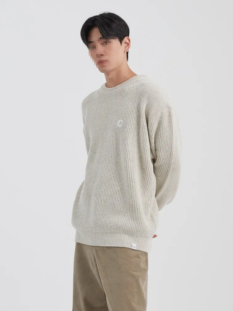 COVERNAT  |[COVERNAT]★Lambswool Heavy Gauge Crew Neck Knit