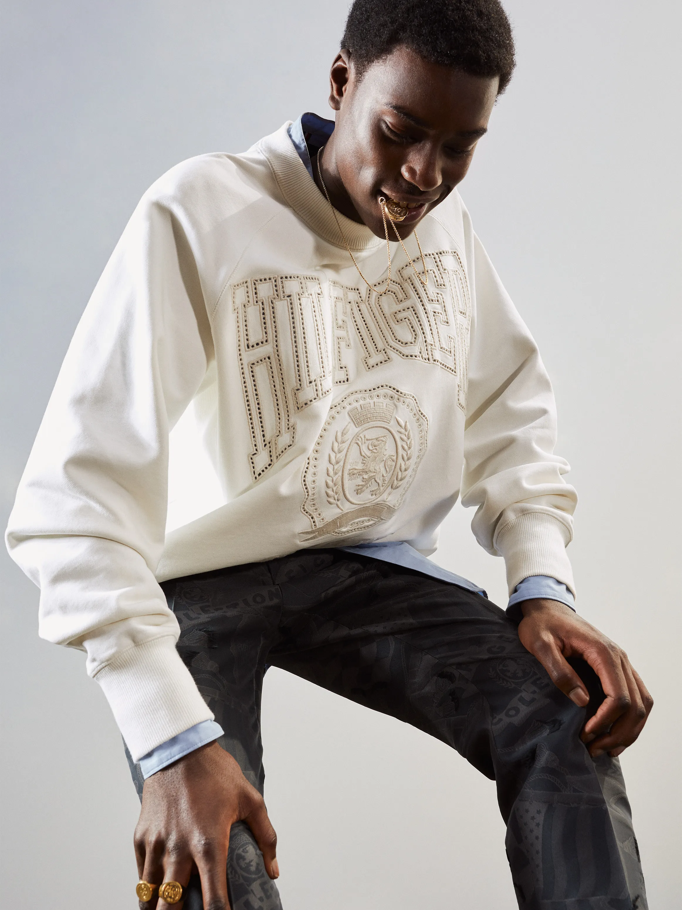 Crest Cut Out Embroidery Put Cotton Sweatshirt | Sweatshirts & Hoodies | Tommy Hilfiger