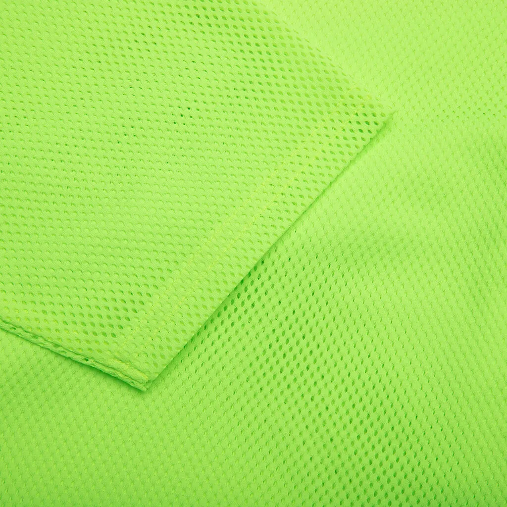 Crew Neck S/S Shirt Knit Mesh - Neon Green