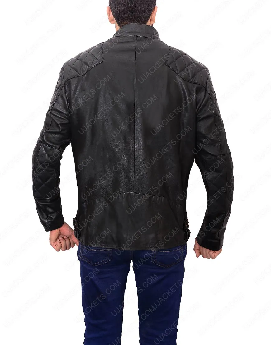 David Beckham Leather Jacket - Lambskin Leather Jacket Mens