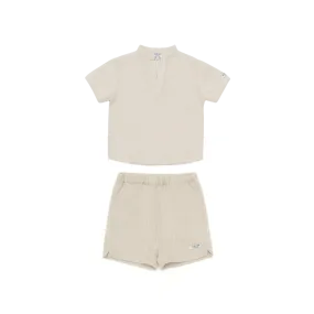 DAVID SHIRT/WAVEL SHORTS SET-Sand Beige