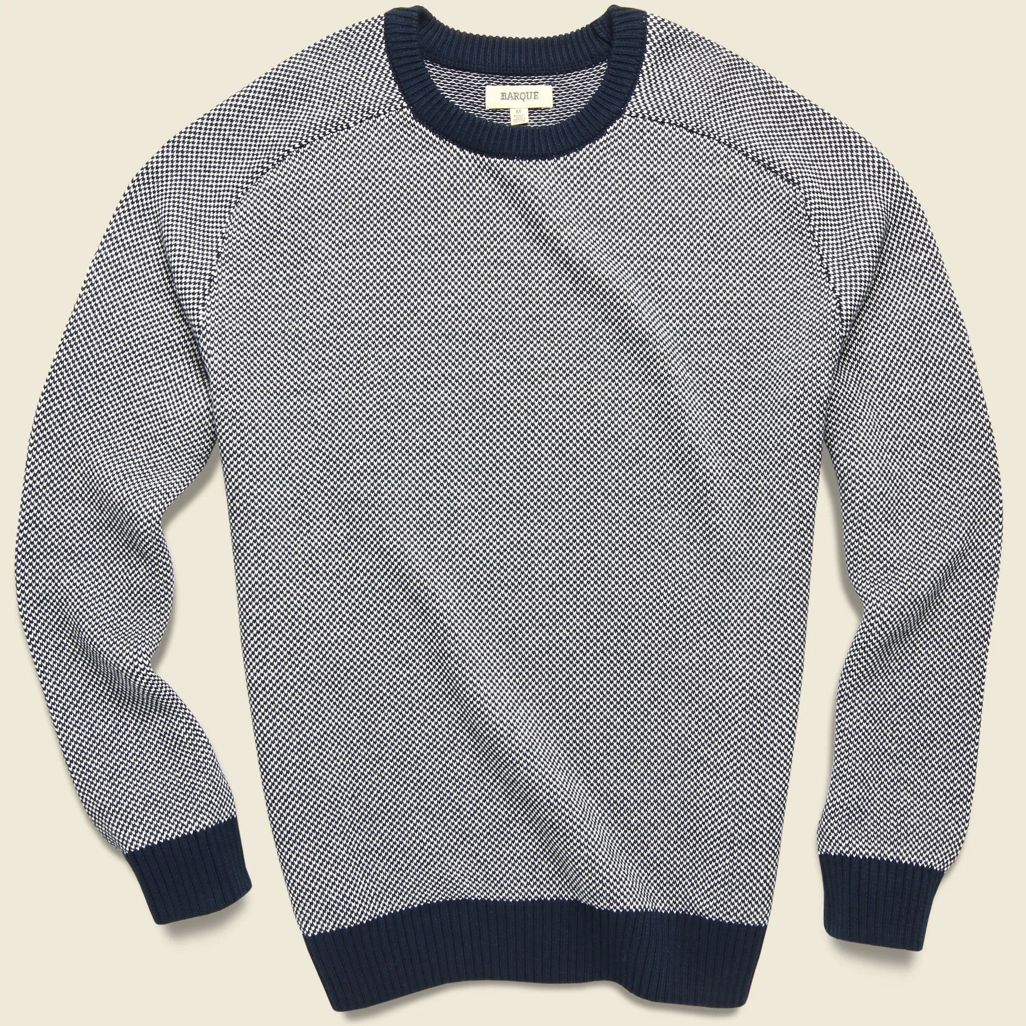 Dobby Crewneck Sweater - Navy