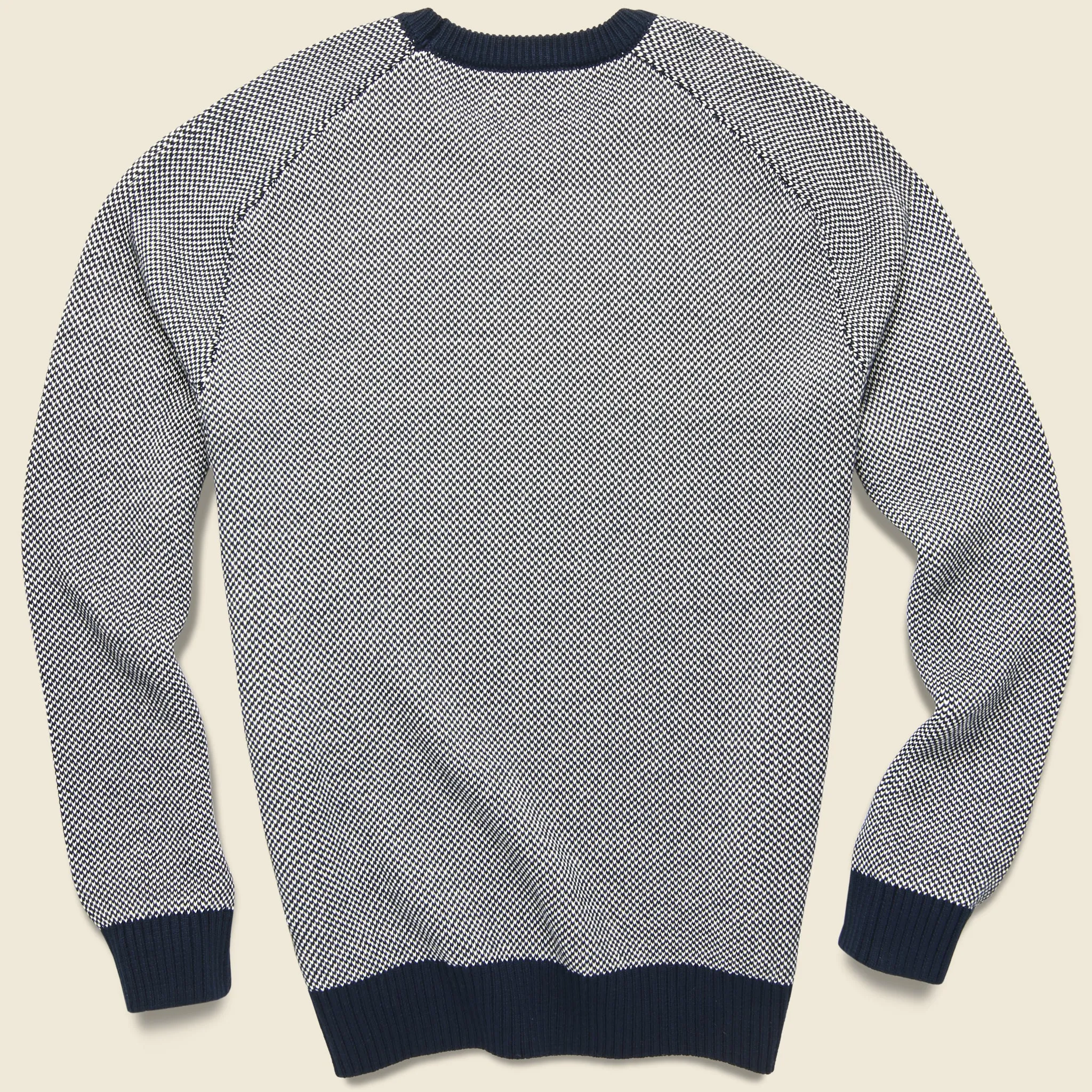 Dobby Crewneck Sweater - Navy