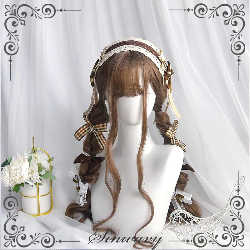 Doll beige/light golden brown Lolita long curly wig BY5001