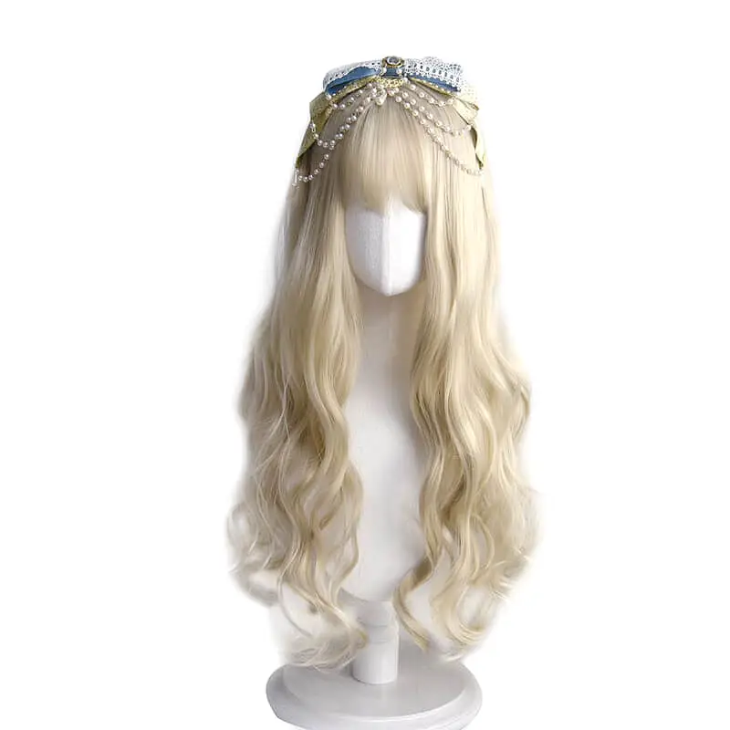 Doll beige/light golden brown Lolita long curly wig BY5001