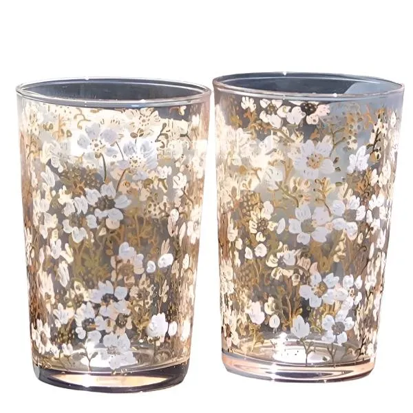 Eden Flower Design Tea Glasses -  Set of 6