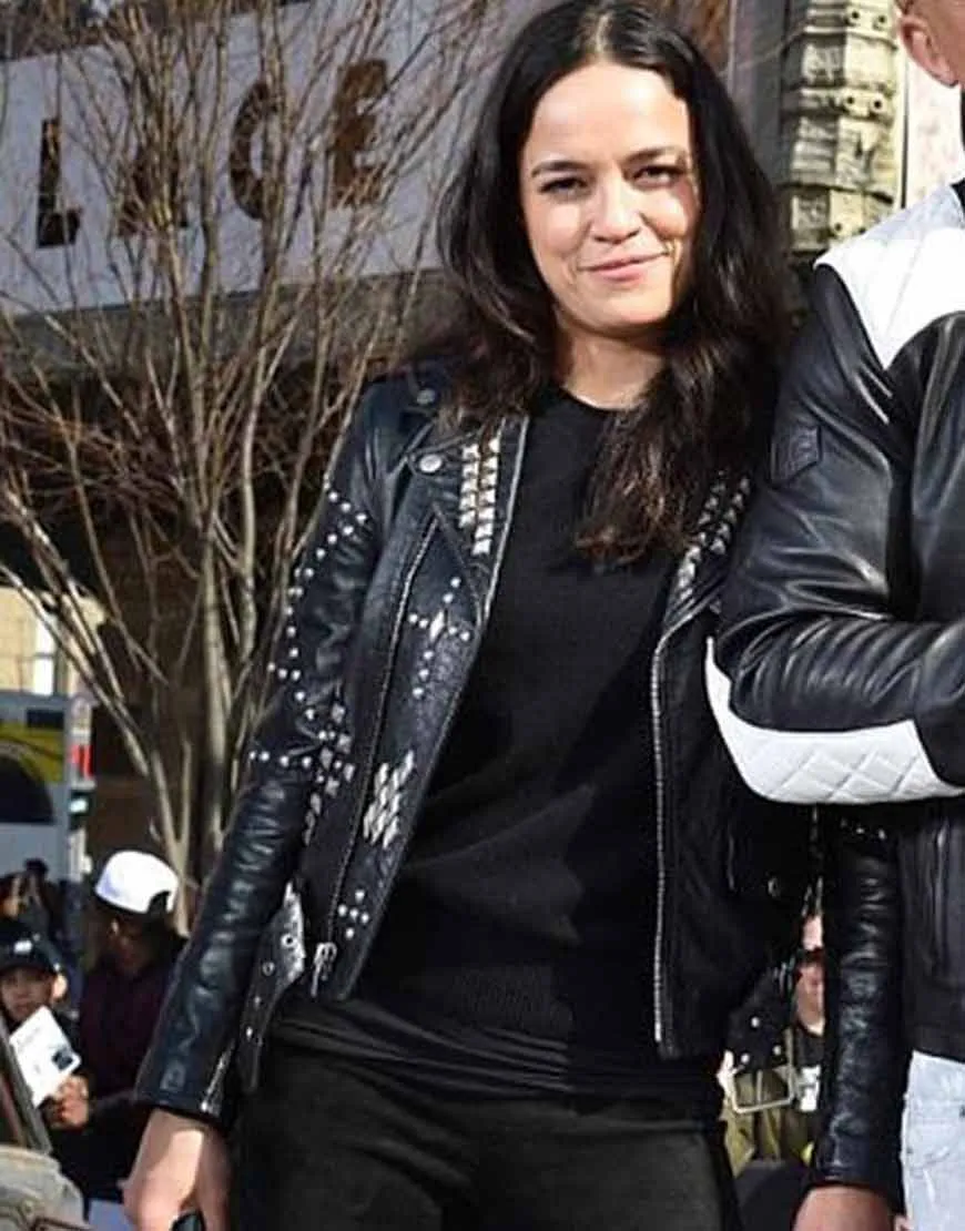 F9 Michelle Rodriguez Studded Leather Jacket | Ujackets.com - 45% OFF