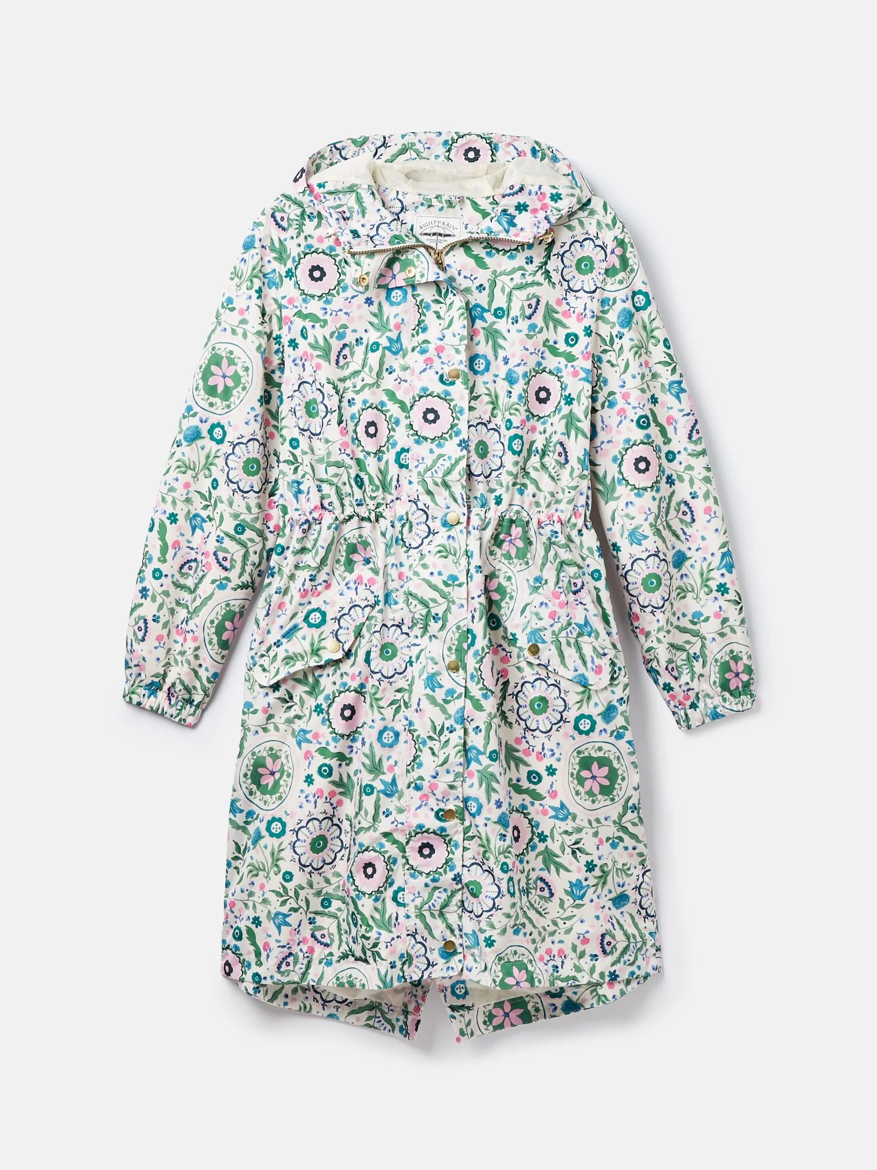 Floral Waterproof Packable Raincoat With Hood