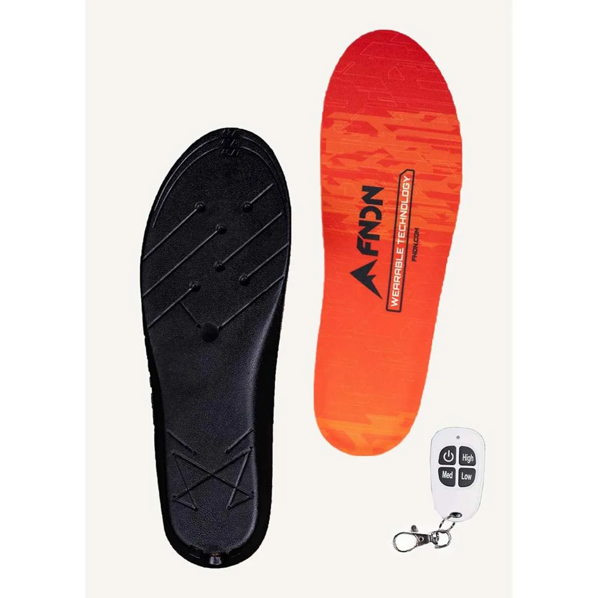 FNDN Waterproof Heated Insoles with Remote