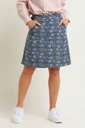 Folk Floral Cord Skirt