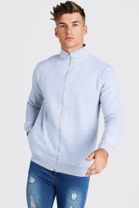 Funnel Neck Zip Through Sweater