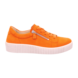 GABOR 43.334.13 NUBUK ORANGE TRAINERS