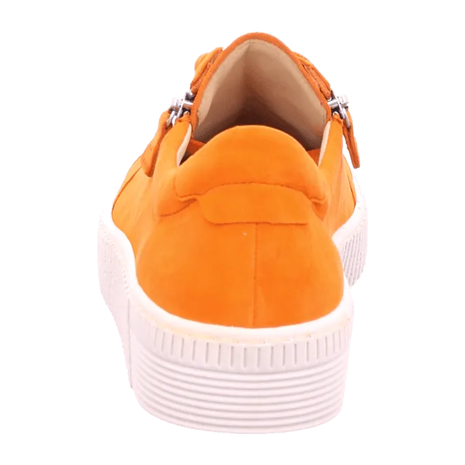 GABOR 43.334.13 NUBUK ORANGE TRAINERS